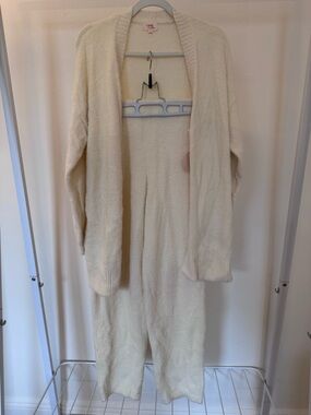 Camila Coelho Cream Knit Three Piece Lounge Set